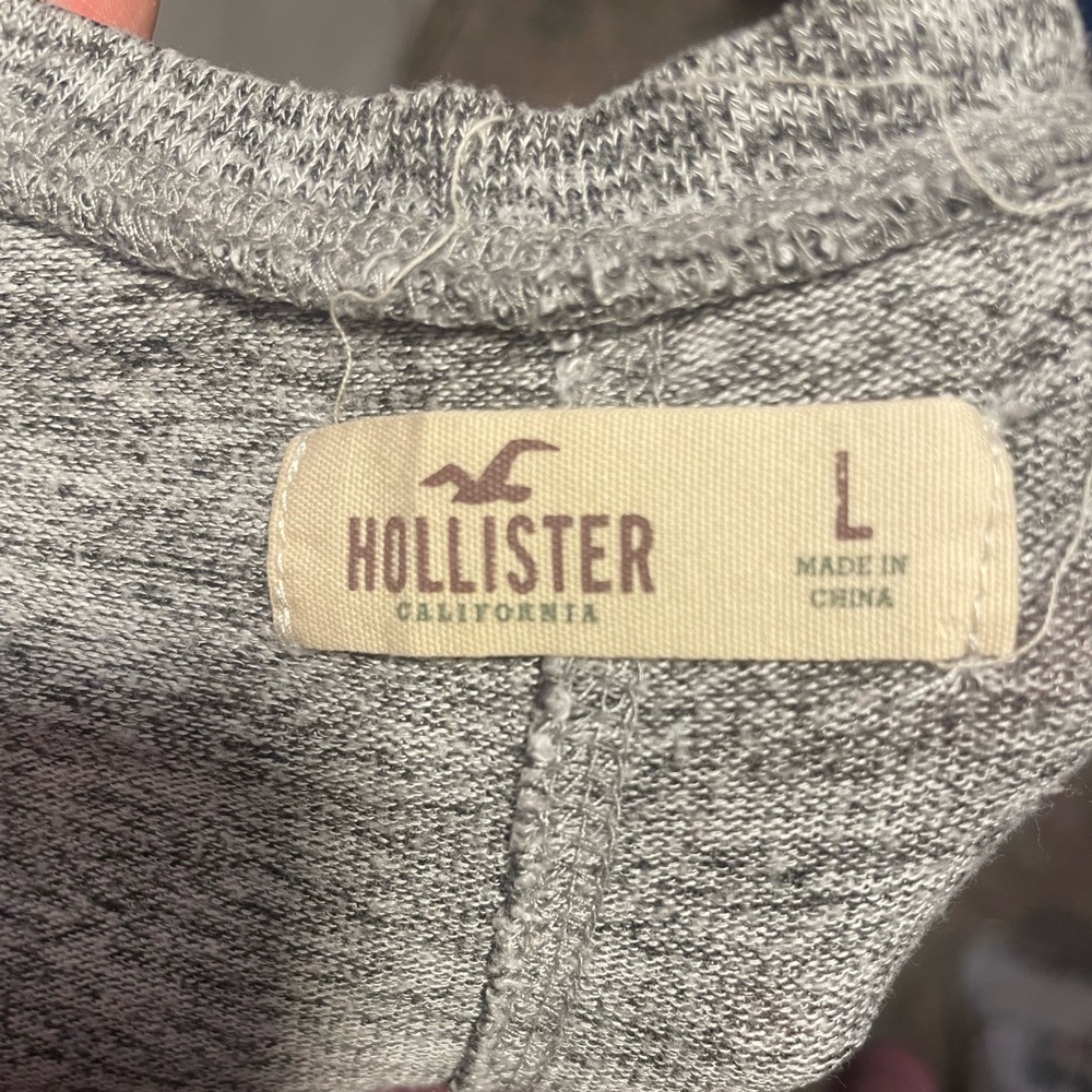 Hollister light grey long sleeve top